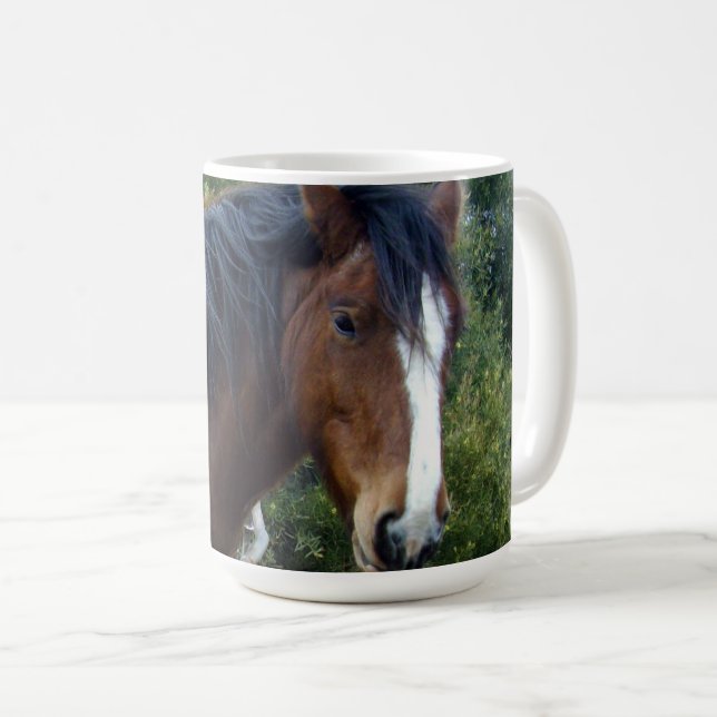 Big Brown Clydesdale Horse Kaffemugg (Framsida höger)