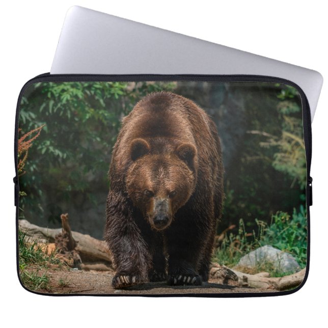 Big Brown Grizzly Bear Laptop Fodral (Framsidan)