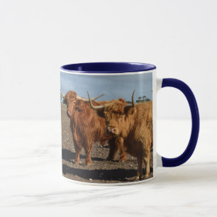 Big Brown Highland Cows Mugg