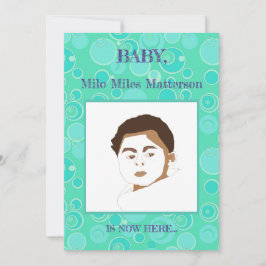 Big Bubblegum Bubbles överallt där Teal Birth Meddelande