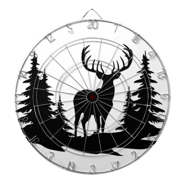 Big Buck bland Gräs Träd Vector Darttavla (Framsidan)