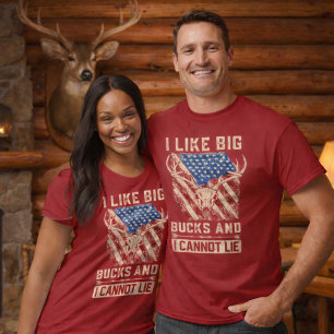 Big Buck Energy - Stars, Rand och Antlers T Shirt