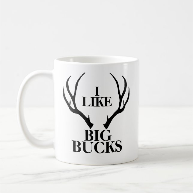 Big Buck Funny Hunting Coffee Mugg (Vänster)