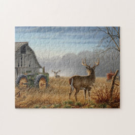 Big Buck-Hjorten på farmen Jigszle Puzzle Pussel