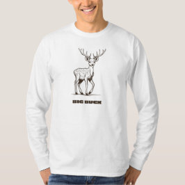 Big Buck Hunting Hjort Design T-Shirt