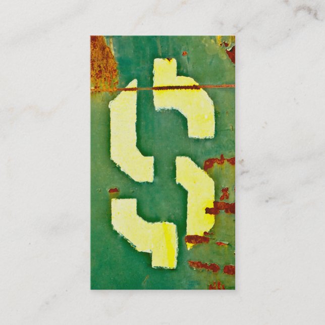 Big Bucks-dollartecken Visitkort (Framsida)