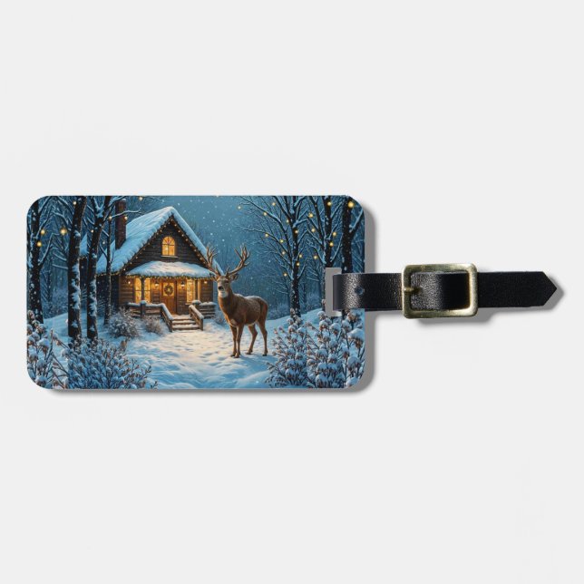  Big Bucks snöiga julbesök Bagagebricka (Horisontell Framsida)
