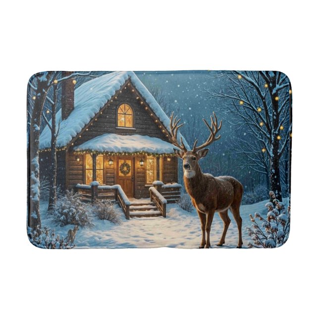  Big Buck's Snowy Christmas Visit Badrumsmatta (Framsidan)