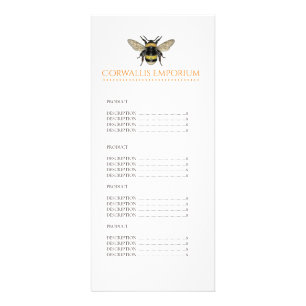 Big Bumble Bee Guld Butik Reklamkort