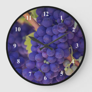 Big Bunch of Juicy Lila Grapes Stor Klocka