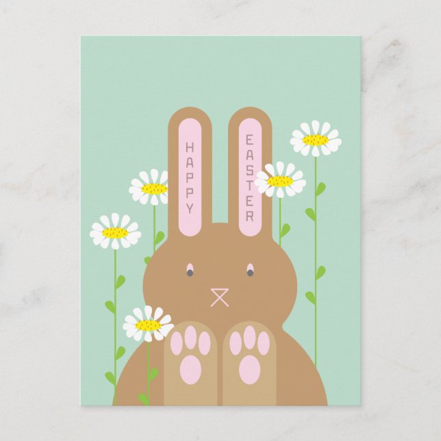 Big Bunny Helgdag Postcard Helg Vykort (Framsida)