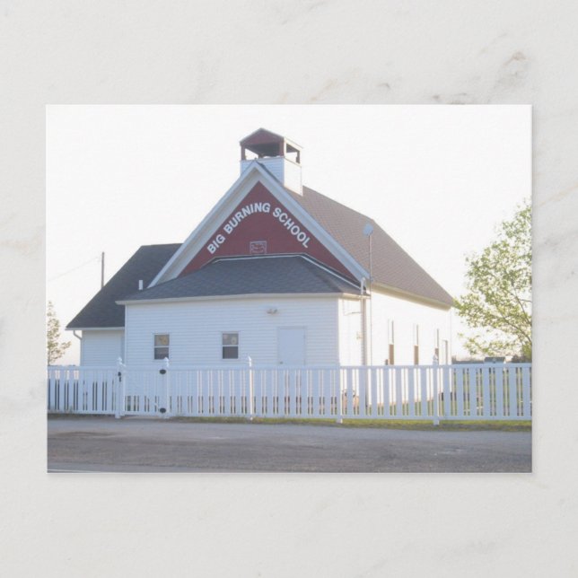 Big Burning School, Bad Ax, MI-vykort Vykort (Framsida)