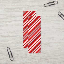 Big candy cane-randig bokmärke mini visitkort