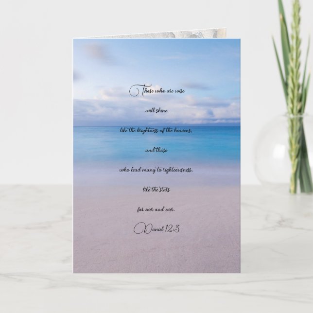 Big Card för pastor Wisdom Tack Scripture Kort (Framsida)