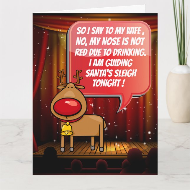 Big Card-jul Humor Tack Kort (Framsida)