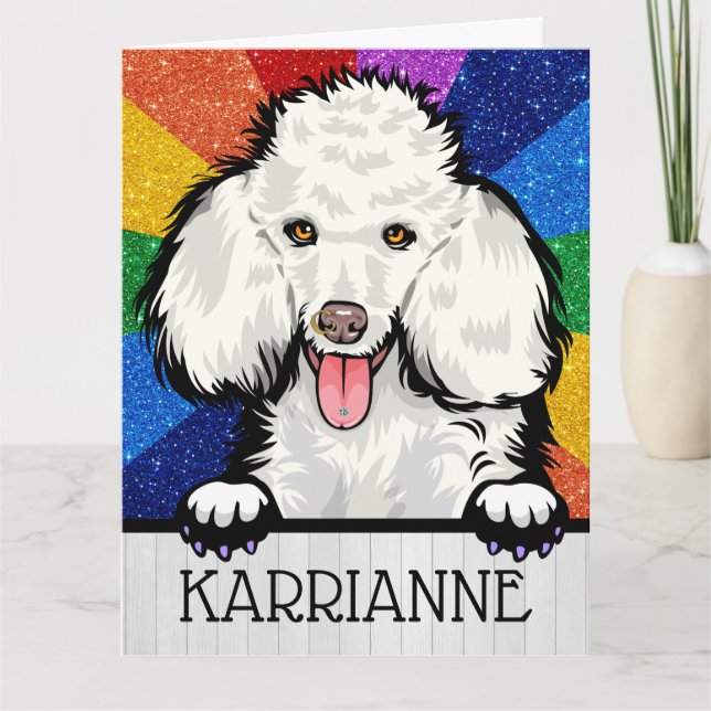 Big Card Pudel Tack Kort (Framsida)