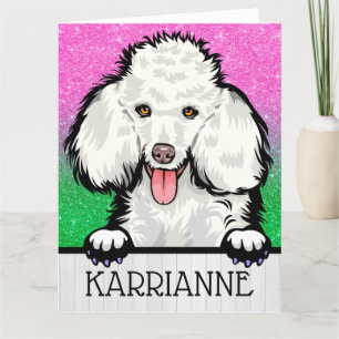 Big Card Pudel Tack Kort