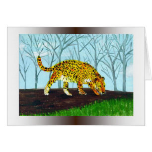 Big Cat Art Jaguar Hälsningskort