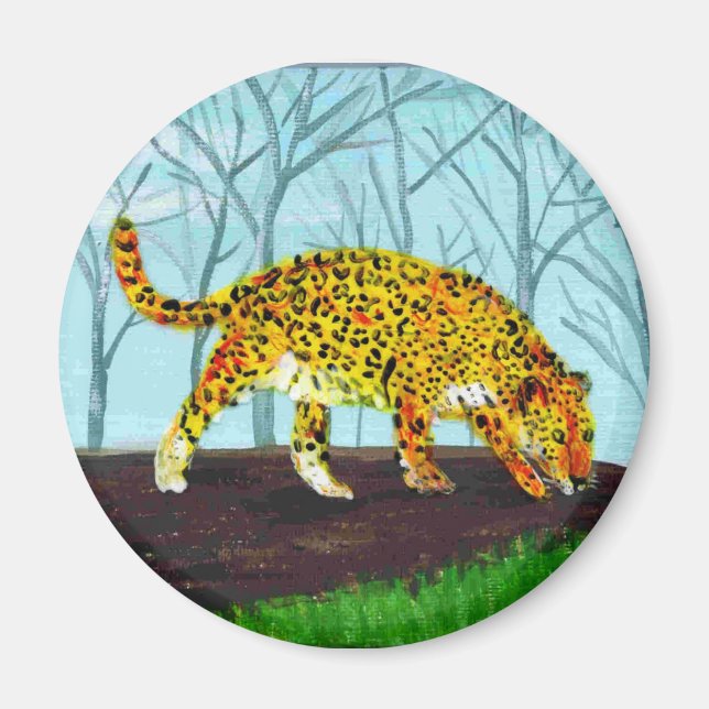 Big Cat Art Jaguar Magnet (Framsidan)