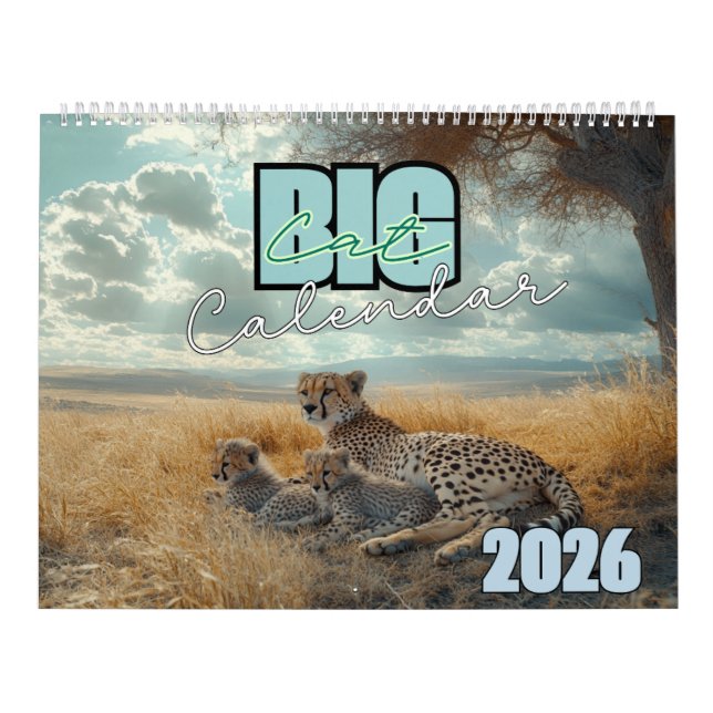 Big Cat Calendar 2025 Kalender (Omslag)
