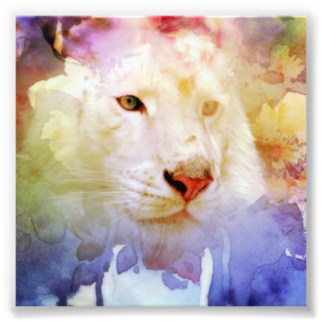 Big Cat Grunge Fototryck (Framsidan)