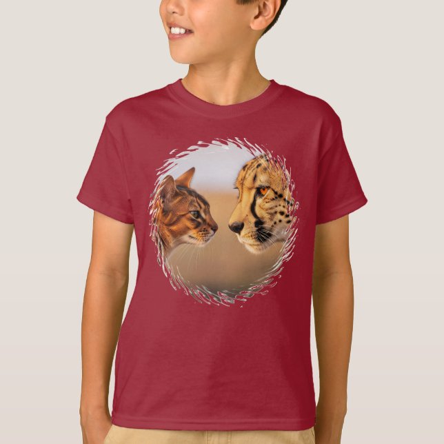 Big cat, lille Cat! T Shirt (Framsida)