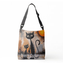 Big Cat Little Cat Halloween Tote