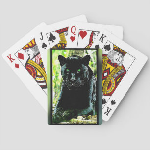 Big Cat-modeller: Grönt Eyed Black Panther Casinokort