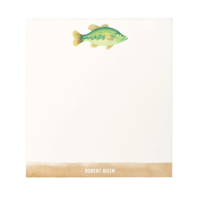 Big Catch Illustrated Fish Notepad Anteckningsblock (Framsida)