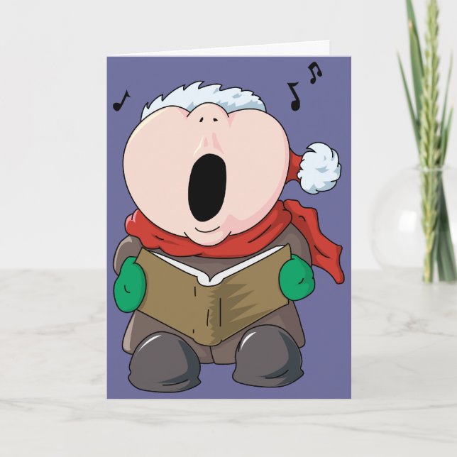 Big Cheeks Caroler Helgkort (Framsida)