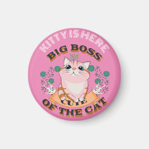BIG CHEF CUTE CAT CUSTOMIZE PERSONLIG NAMN MAGNET