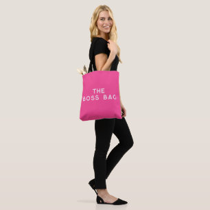 BIG Chef Print Bag, Trendig Rosa Avslappnad Womens Tygkasse