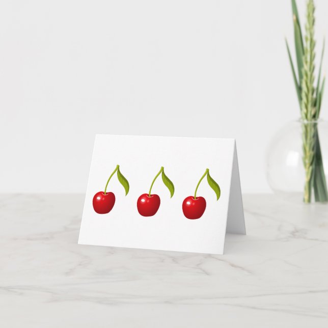 Big Cherry Blank Notecards Kort (Framsida)