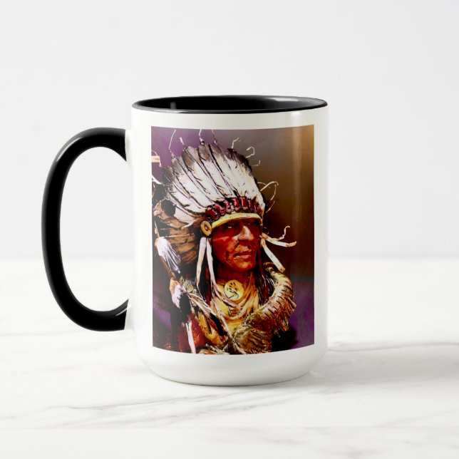 "Big Chief" original konst Mugg (Vänster)