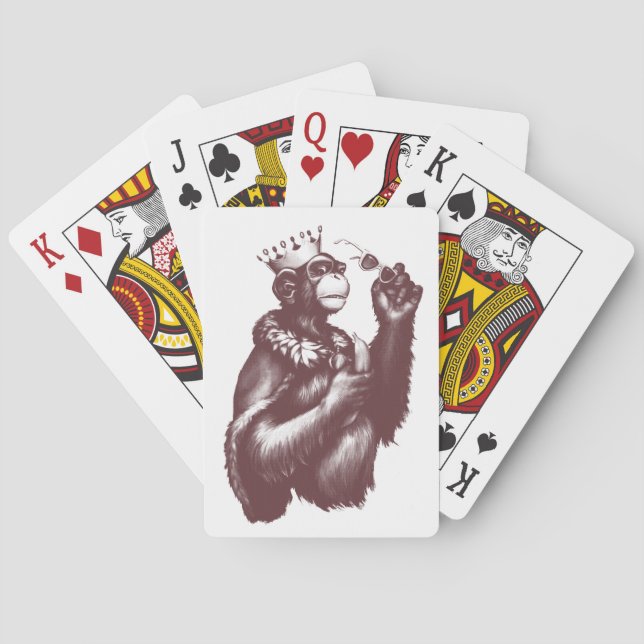Big Chimpin' (monokrom) Casinokort (Baksidan)