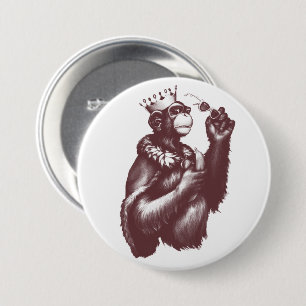 Big Chimpin' (monokrom) Knapp