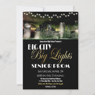 Big City Big Ljus Prom-inbjudan till högskolan Inbjudningar