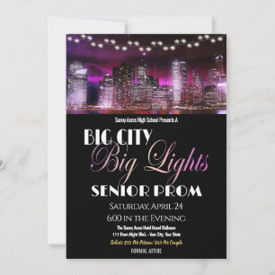 Big City Big Ljus Prom-inbjudan till högskolan Inbjudningar