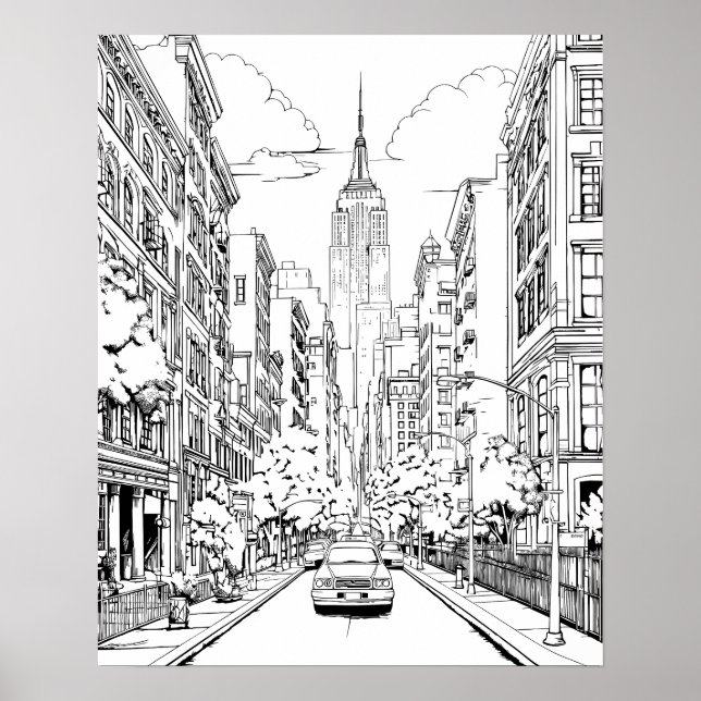 Big City Coloring Poster (Framsidan)