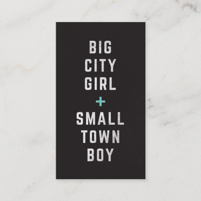 Big City Girl + Small Town Boy Jack & Jill Biljett (Framsida)