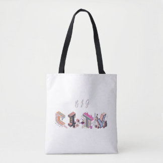 Big City Isometric Brev Tote Bag Tygkasse