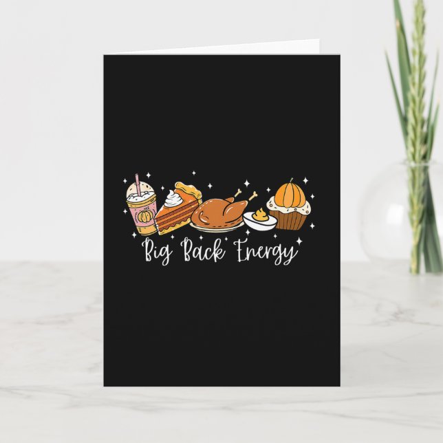 Big Ck Energy Retro Ben Dagen Turk Thanksgiving Me Kort (Framsida)