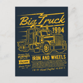 Big Classic USA Lastbil Järn och Hjul Vykort