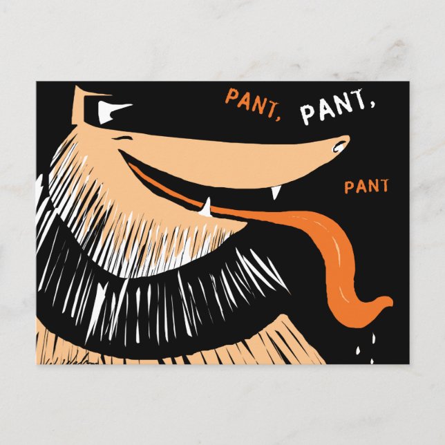 Big Collie Goes Pant, Pant, Pant Vykort (Framsida)