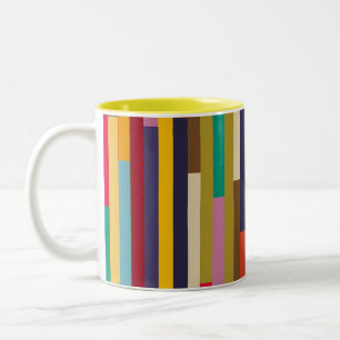 Big Colorful Rand Två-Tonad Mugg