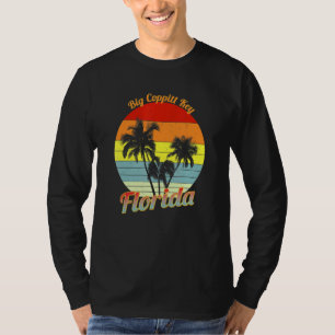 Big Coppitt Key Florida Retro Tropiska Palmträd T Shirt