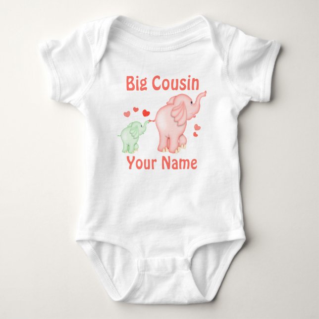 Big Cousin Elephant Personlig Shirt T Shirt (Framsida)