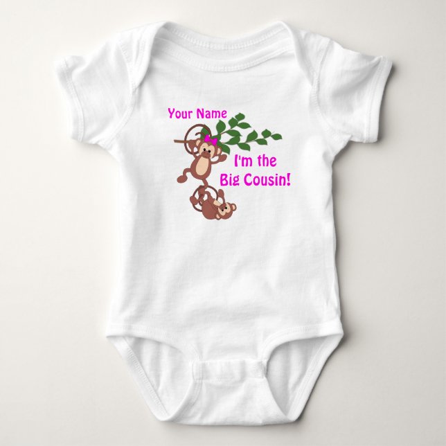 Big Cousin Monkey Personlig T-shirt (Framsida)