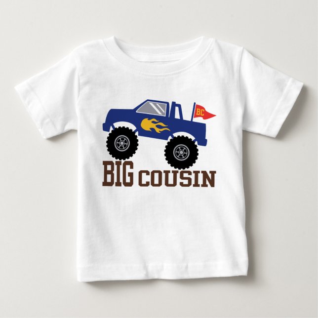 Big Cousin Monster Lastbil T Shirt (Framsida)