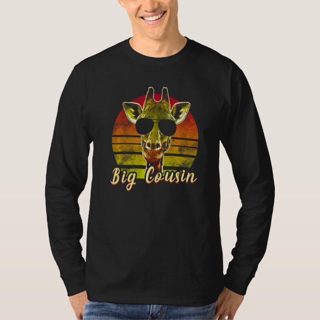 Big Cousin Vintage Giraffe Sunglass 1 T Shirt (Framsida)